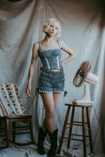 Load image into Gallery viewer, Gingham scrunch tank top