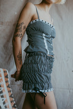 Load image into Gallery viewer, Gingham ruffle shorts