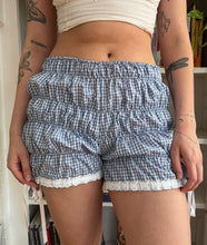 Load image into Gallery viewer, blue gingham shorts
