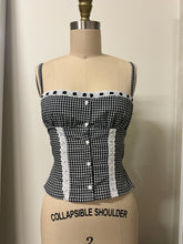 Load image into Gallery viewer, Gingham scrunch tank top
